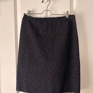 NWT J. McLaughlin Navy Textured Pencil Skirt